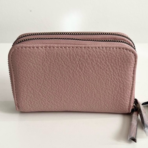 NWT Juicy Couture Dusty Blush Pink Breaking The Rules Double Medium Zip Wallet - Picture 6 of 8